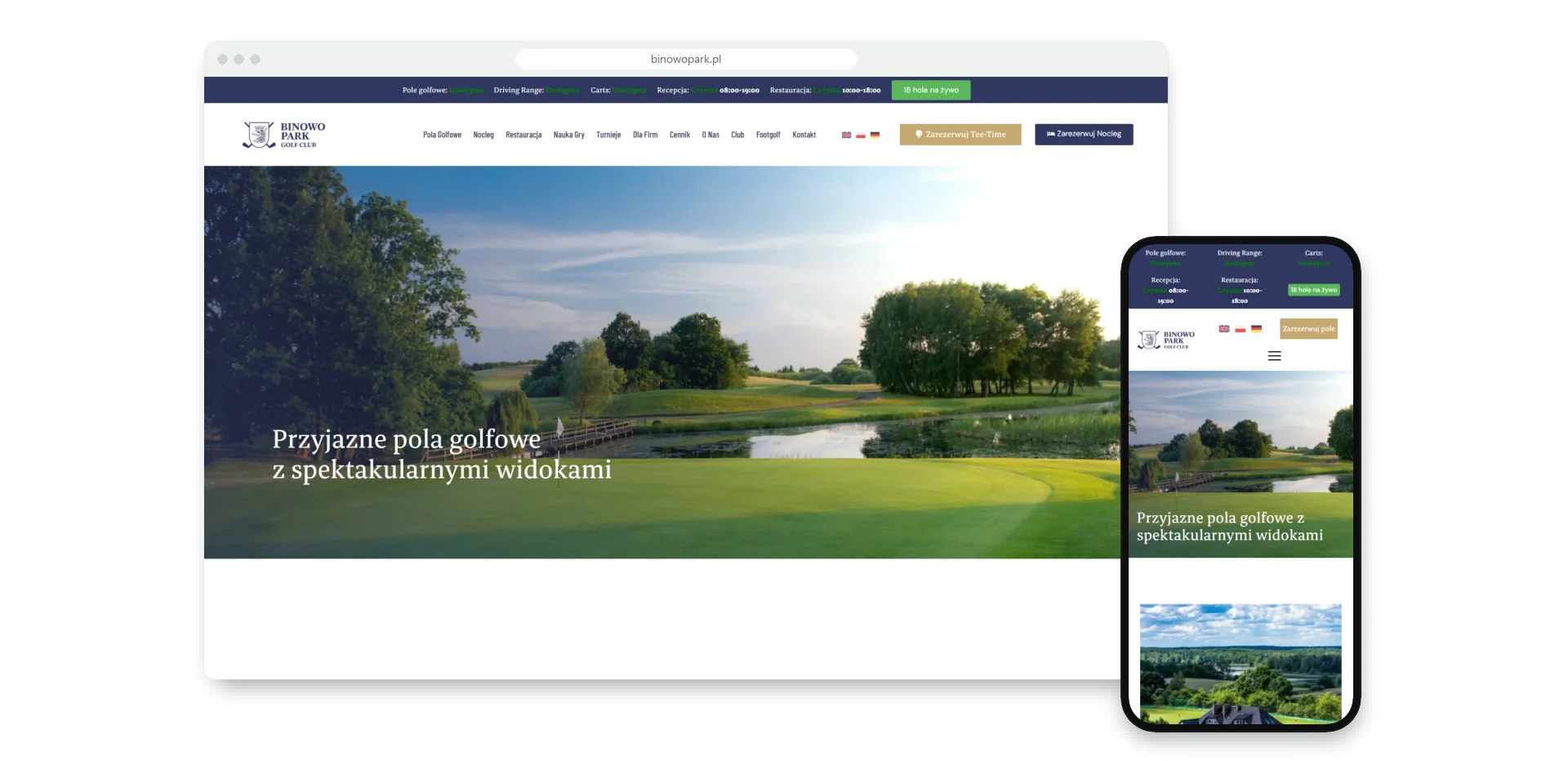 Binowo Park - strona pola golfowego
