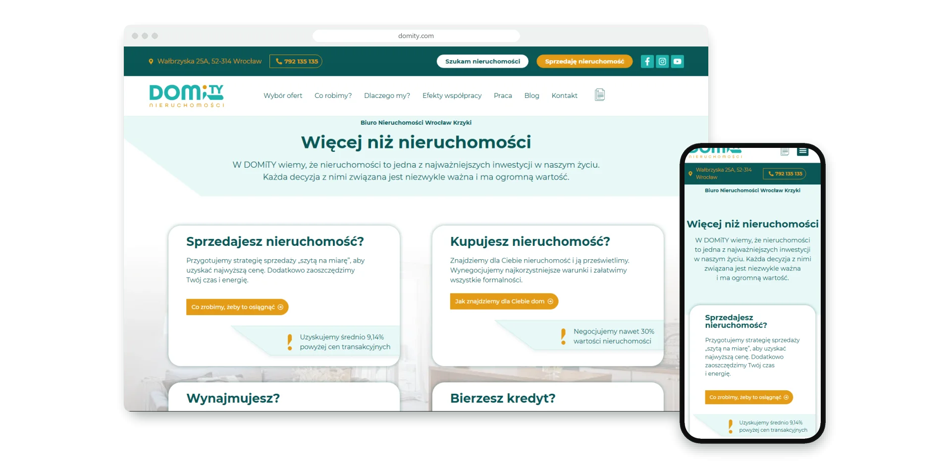 DomiTy - strona biura nieruchomości