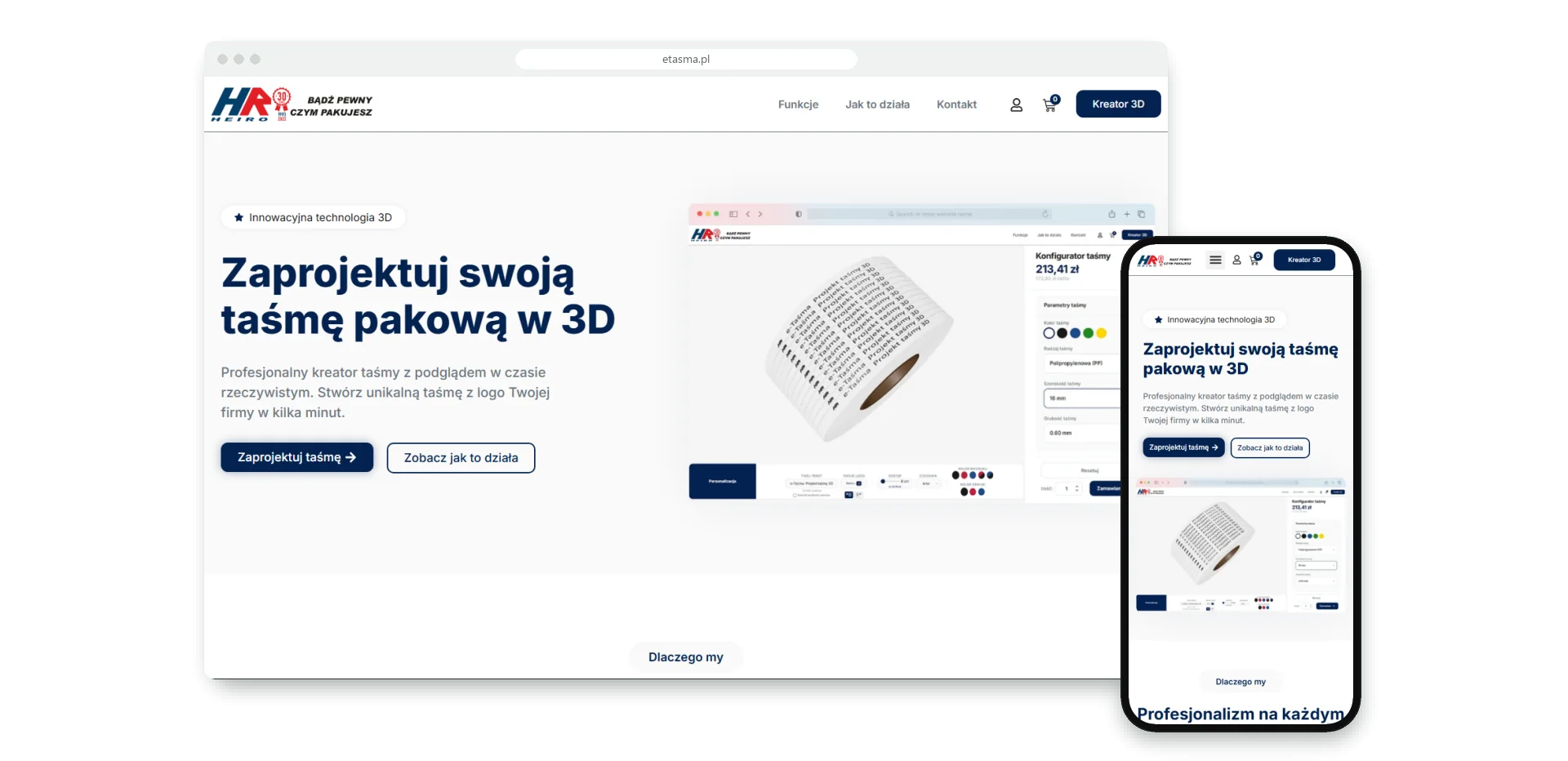 eTasma - sklep z konfiguratorem 3D taśm